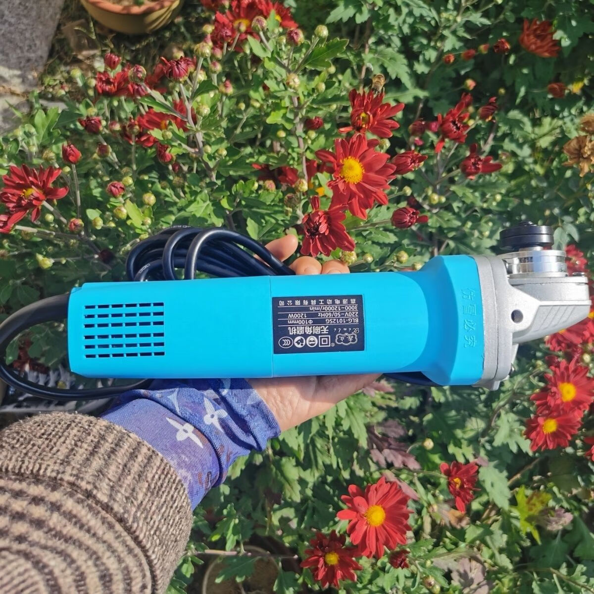 嘉源鑫立无刷角磨机220v大功率1200w调速无刷工业打磨 主轴10mm无熔断