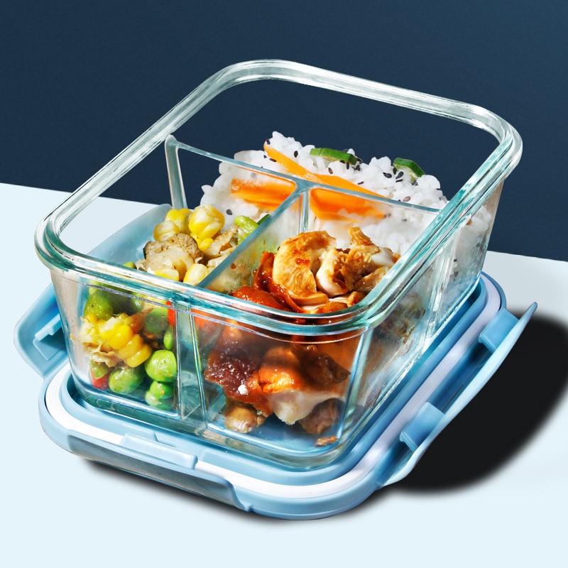 创得 耐热玻璃保鲜盒 微波炉饭盒 冰箱收纳便当碗餐盒 加高3隔1020ml高性价比高么？