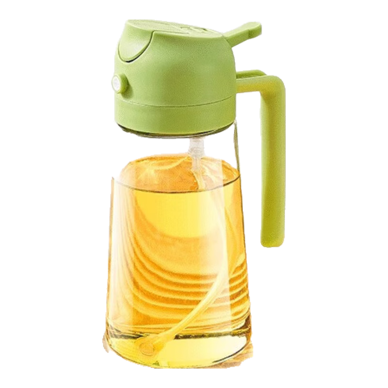 【喷倒两用】玻璃喷油壶瓶空气炸锅厨房家用雾化喷油瓶油罐调料 【耐热玻璃】随机色 470ml