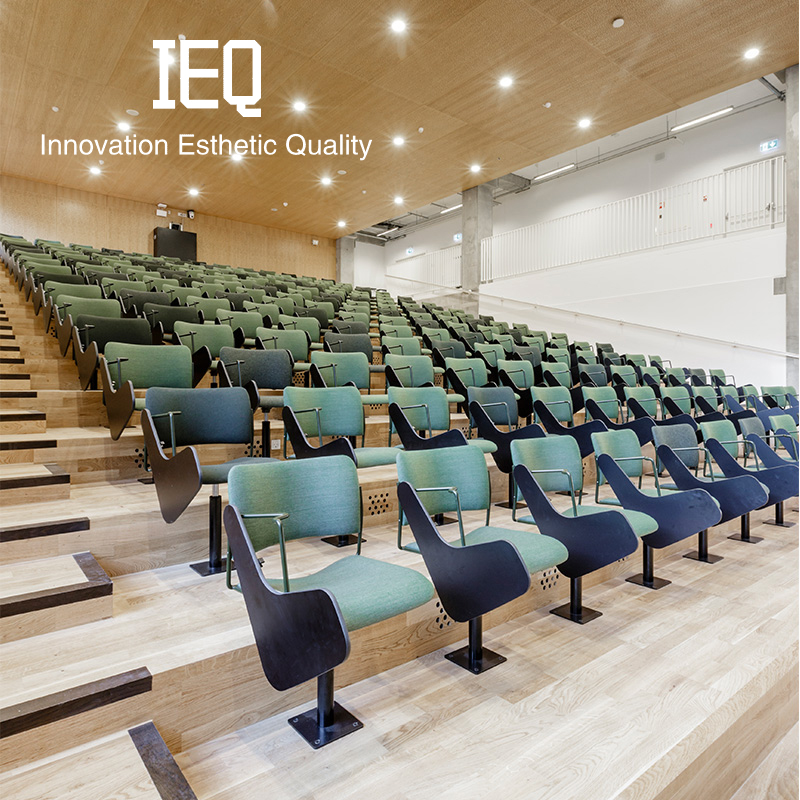 ieq活动室培训椅带桌板固定地面学校学生辅导班课桌椅一体会议简洁 一