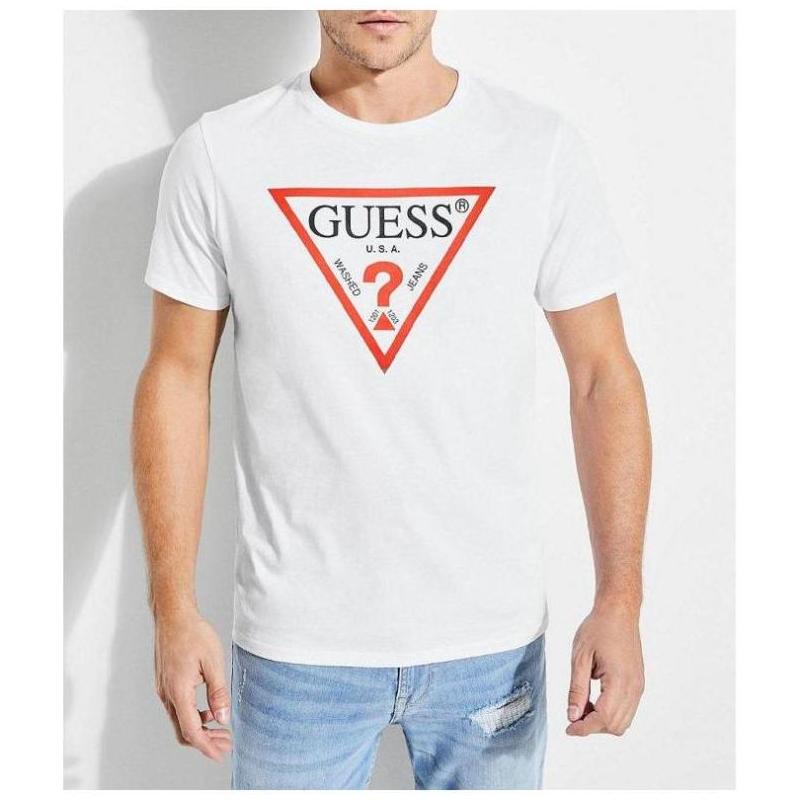 GUESS男T恤圓領短袖品牌印花logo寬松夏季經(jīng)典款553