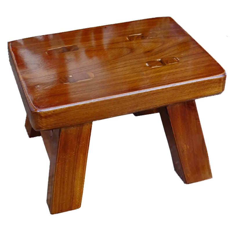 实木小板凳家用小凳子马扎客厅餐凳垫脚凳矮凳复古木凳子换鞋凳成人洗衣凳 浅咖成人小长凳40*20*20