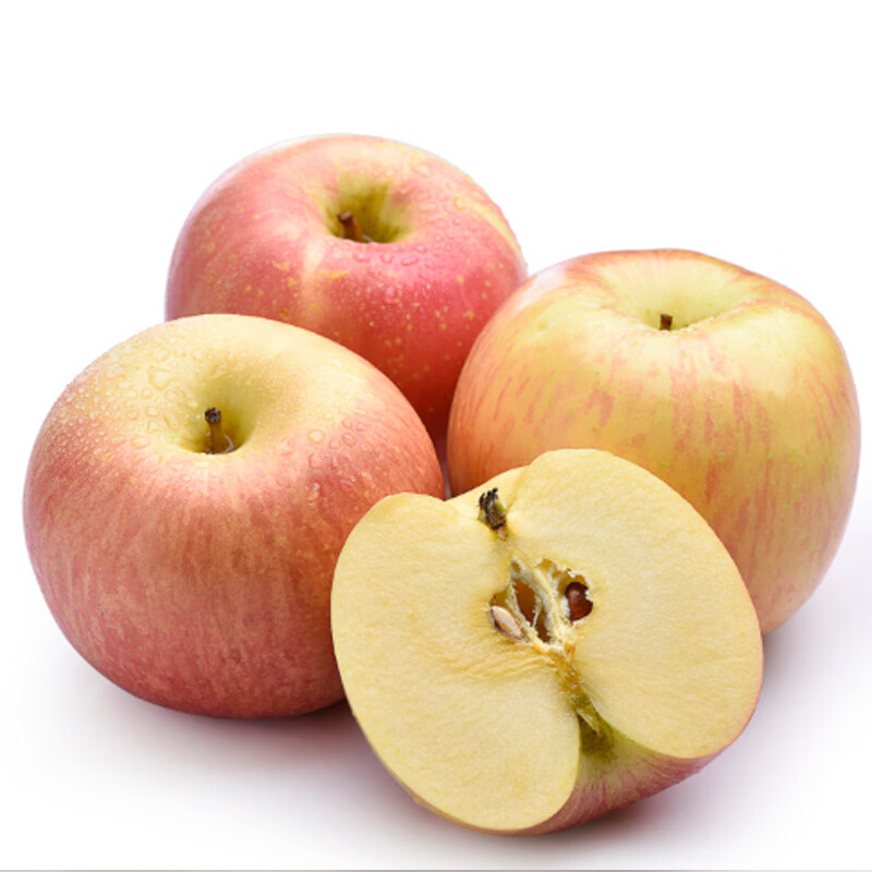 岸上人家山西红富士苹果水果脆甜冰糖心丑苹果新鲜时令水果整箱水果75mm+ 带箱3斤装单果75mm+