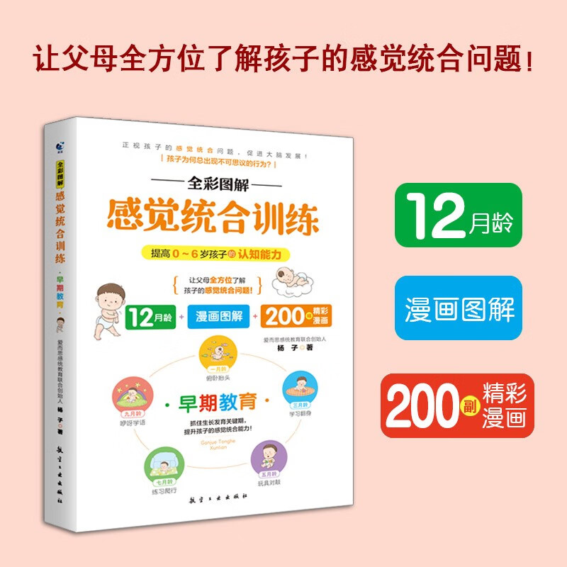 全彩图解感觉统合训练全4册 提高0-6岁儿童的认知能力 家庭教育育儿百科男孩女孩多动症实用手册详情图