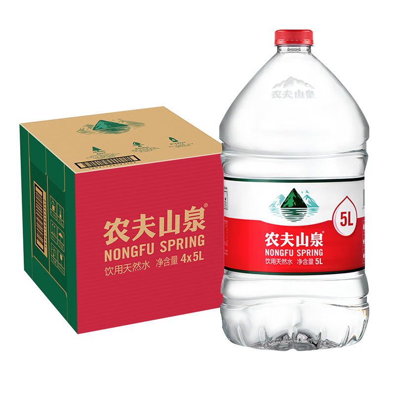 ũ��ɽȪ ����ˮ ������Ȼˮ ��ͥ����ˮ Ͱװˮ 5L*4Ͱ*2��