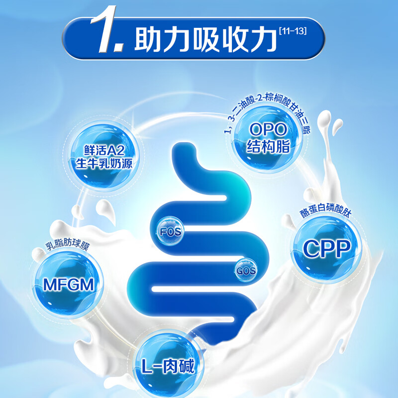 三元A2奶源  爱力优幼儿配方奶粉3段（12-36个月）（800克*6罐）