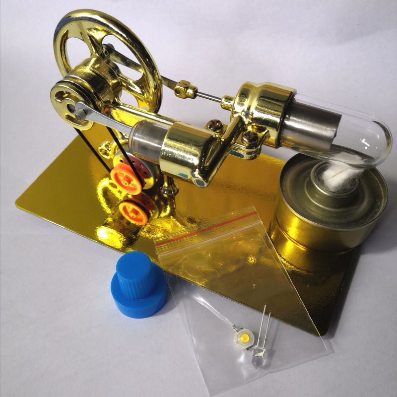 斯特林发动机模型可发动 发电机蒸汽机科学物理实验科普教学科学制作