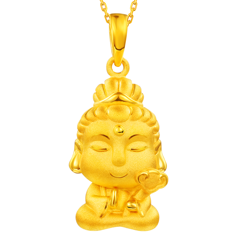 菜百首飾 黃金吊墜 足金生肖佛生肖龍蛇-普賢菩薩不含鏈 定價(jià) 約2.80克