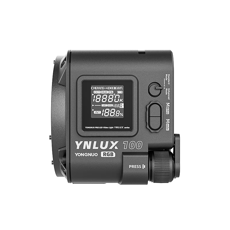 永诺YNLUX100RGB可调色温便携手持led补光灯直播灯 单灯版
