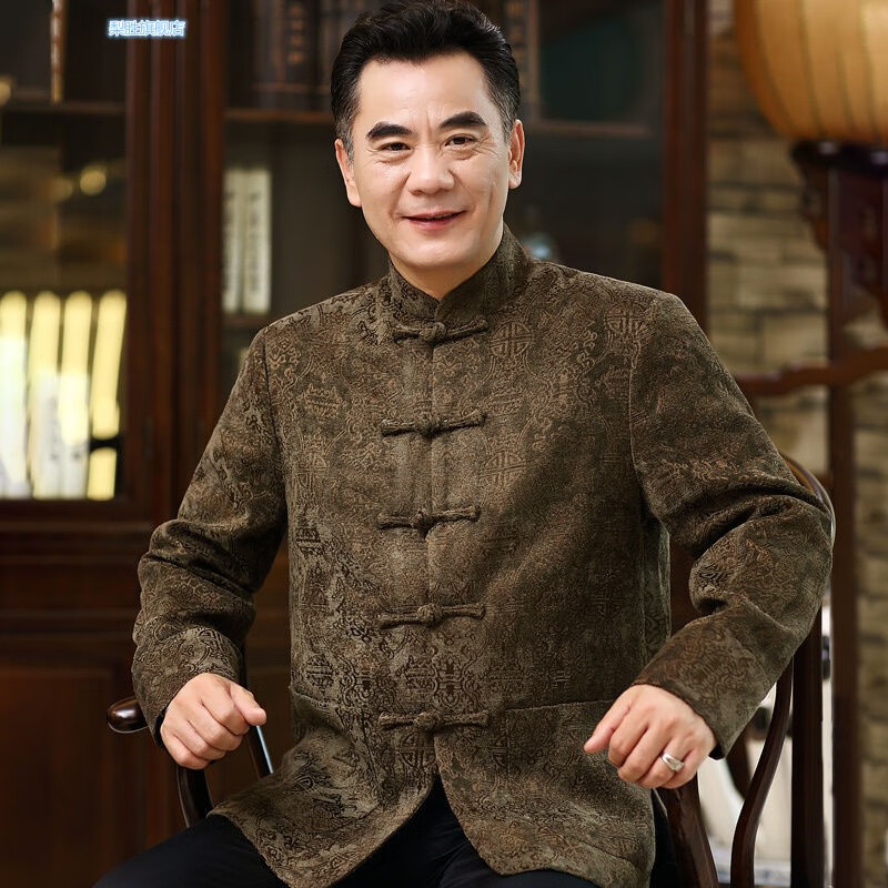 中式棉袄男爸爸爷爷姥爷男女情侣唐装秋冬袄子中国风冬季棉衣唐装男加