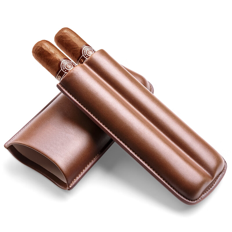 茄龙（CIGARLOONG）雪茄套雪茄保湿套便携式二支装礼盒包装CLH-0111 两只装