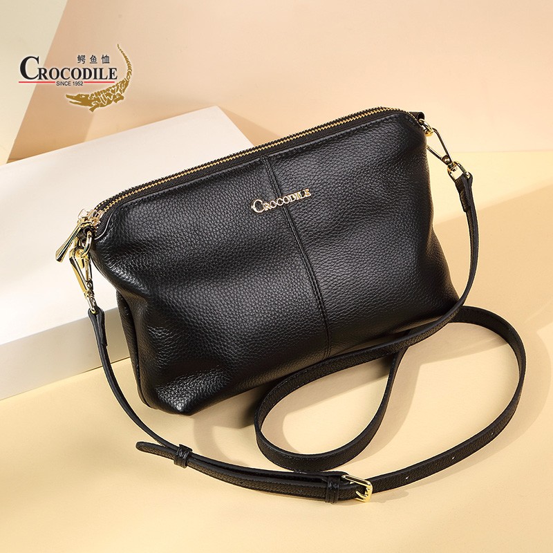 鳄鱼恤 【柔软头层牛皮】精致小巧小方包百搭女式斜挎包单肩包真皮