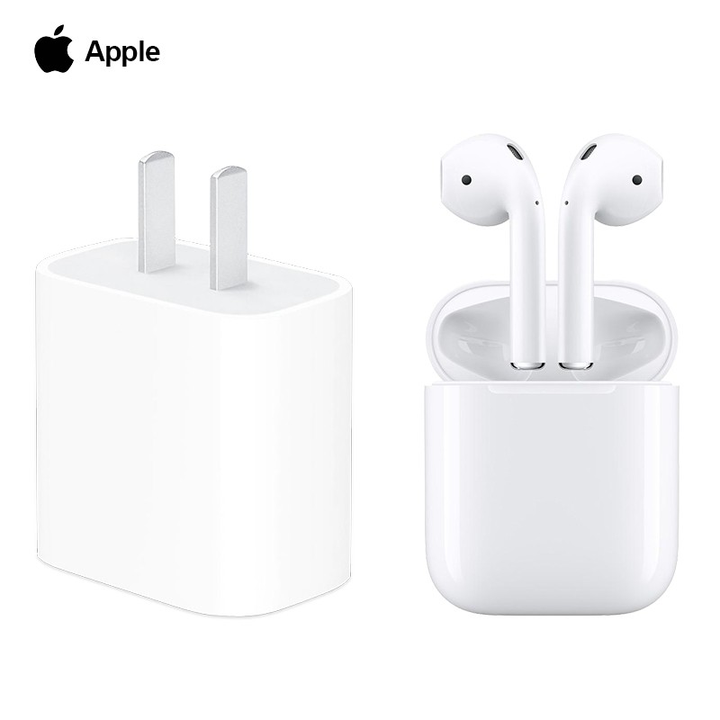 Apple 苹果12原装充电器20W PD快充头 Airpods2苹果无线蓝牙耳机二代入耳式AirPods iPhone13手机通用 