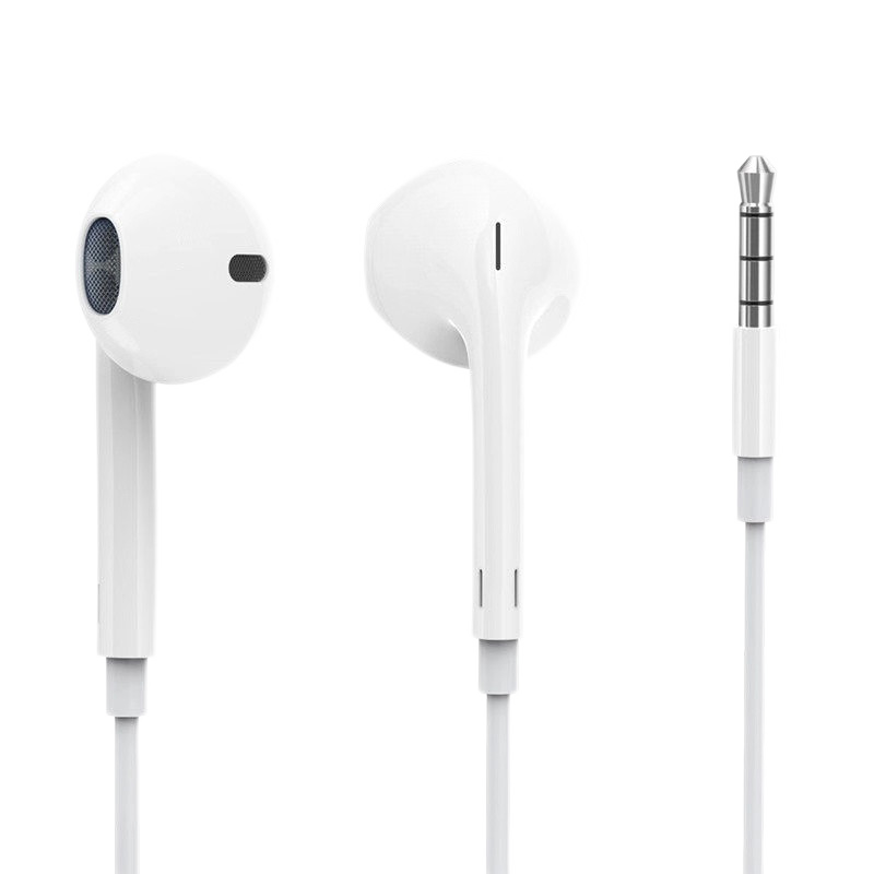 德希迪耳机入耳式有线适用于电脑安卓vivo华为oppo苹果6S小米手机K歌音乐通话运动游戏耳麦低音炮 白色