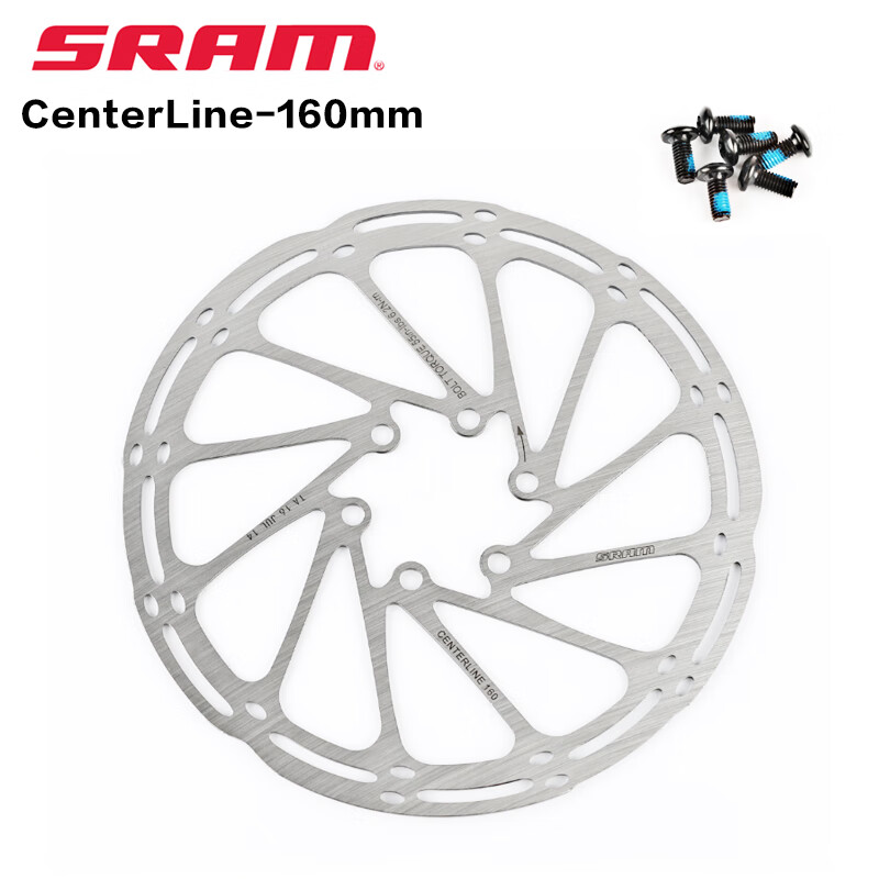 SRAM速联中心线刹车碟片山地自行车140/160/180mm六钉碟刹盘 盒装160mm碟片一片