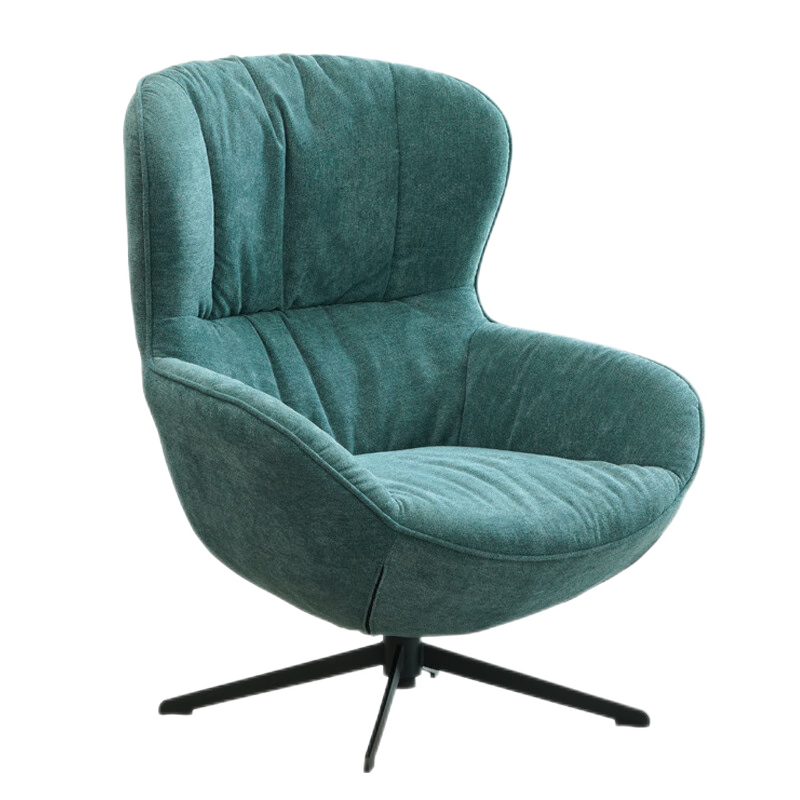 牧席 轻奢沙发单人旋转沙发客厅小户型阳台书房椅子扶手靠背设计师意式极简沙发椅 沙发椅*2+岩板茶几组合【颜色备注】