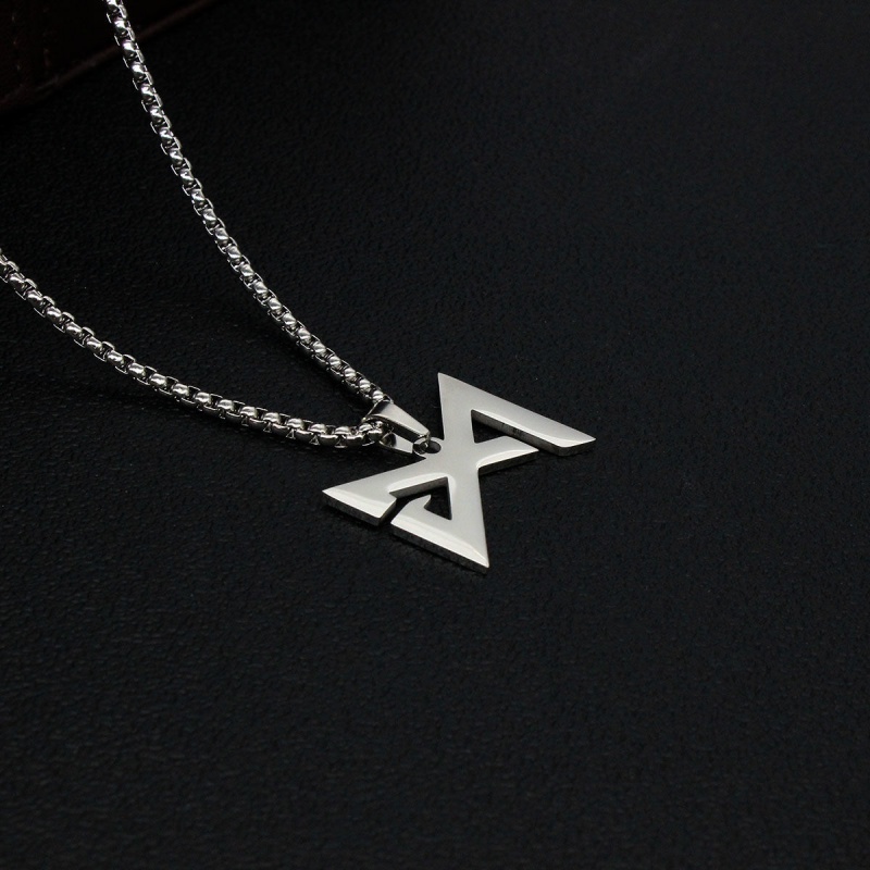 京识球星pg保罗乔治logo钛钢项链 哈登潮男嘻哈街头饰 简单包装 pg