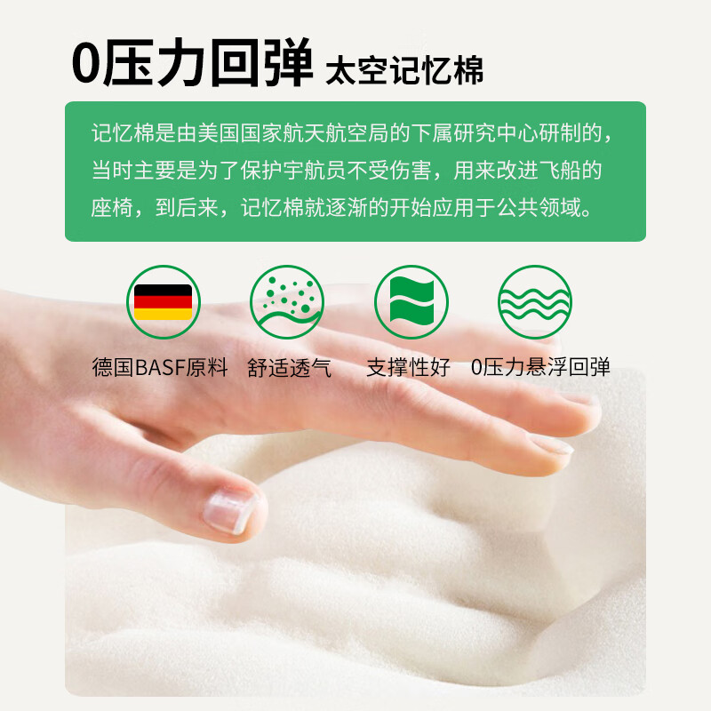 奕寻耳洞枕头记忆棉枕头防法令纹侧睡深度睡眠零压枕头美容精灵耳枕头 基础款（多一个枕套）