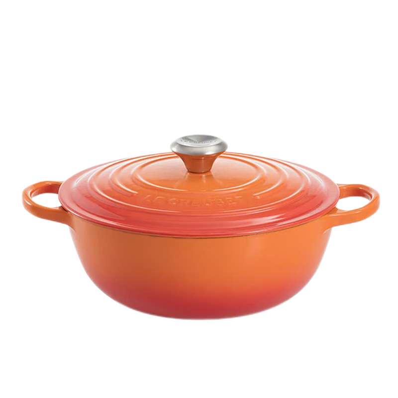 酷彩（Le Creuset）琺瑯鍋法國原產S級琺瑯鑄鐵鍋深燒鍋湯鍋燉鍋 青羽色26cm