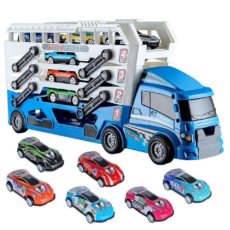 双11宝乐星儿童玩具男孩变形弹射大卡车模型收纳合金汽车轨道滑行折叠运输工程玩具车历史价格变化销量趋势分析