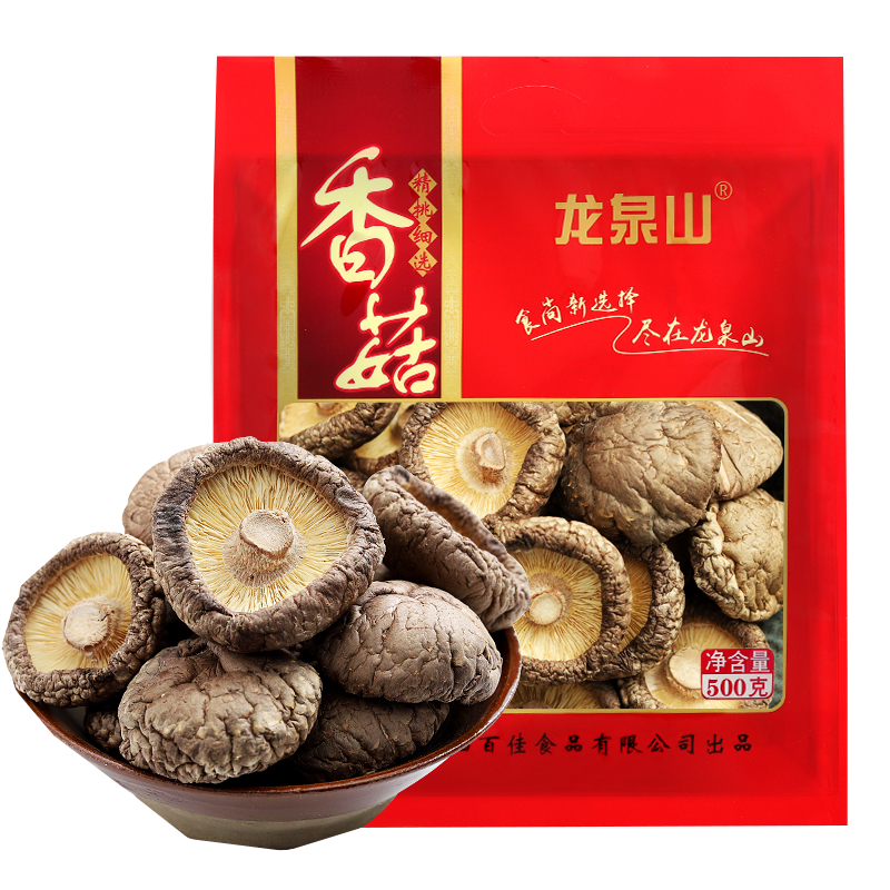 龙泉山香菇500克，选用青松霜降水，品质口碑俱佳