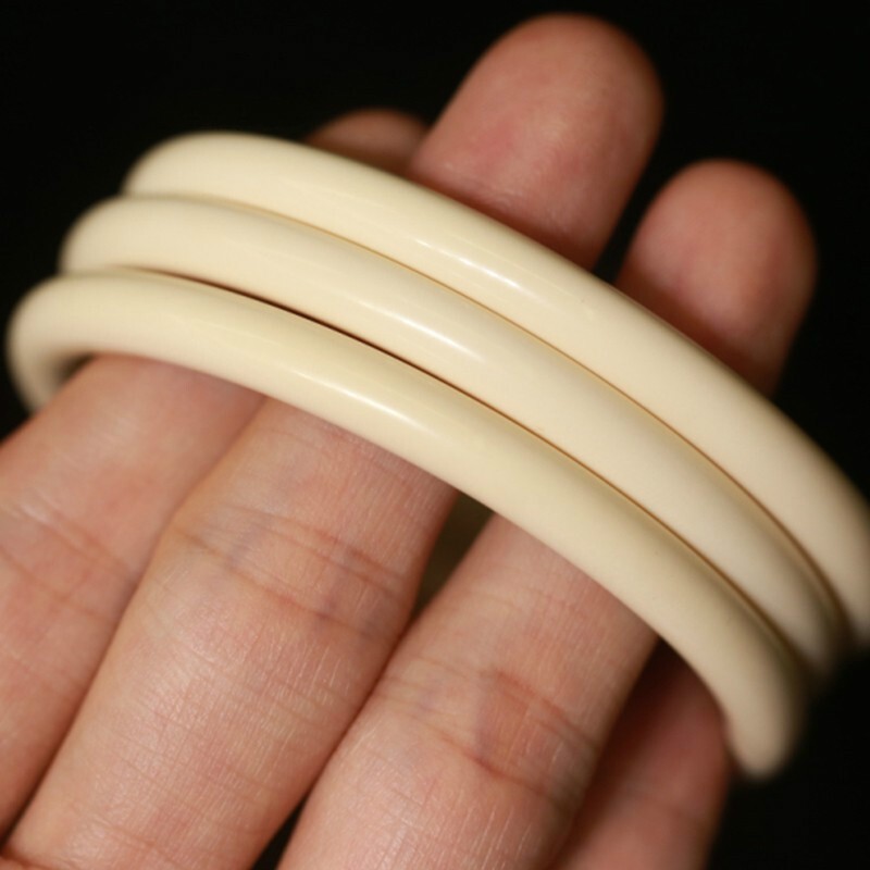 牧思 猛犸象牙手镯 5a冰料夏季古风饰品男女款 送礼0.