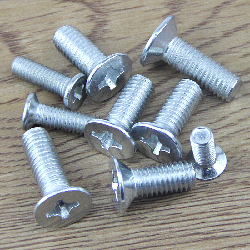天优镀锌沉头螺丝 平头十字螺丝钉 平头机牙螺丝 m2-m2.