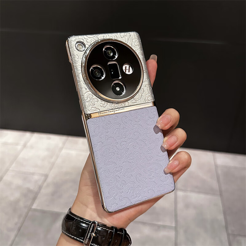 闪曼巴国风龙纹拼接适用oppofindx7手机壳x7ultra素皮防摔x6pro电镀边框全包镜头保护套简约高级感款硬壳 【酒红色】国风龙纹拼色皮纹壳 OPPO Find X7