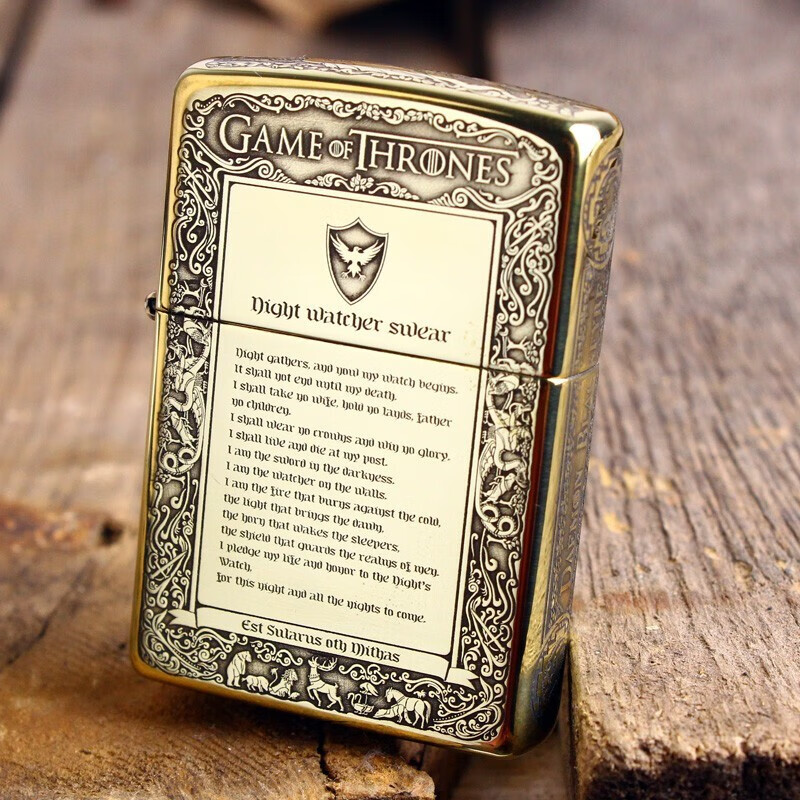 zippo 正品之宝zippo防风煤油打火机 纯铜五面精雕冰与火之歌 权力的