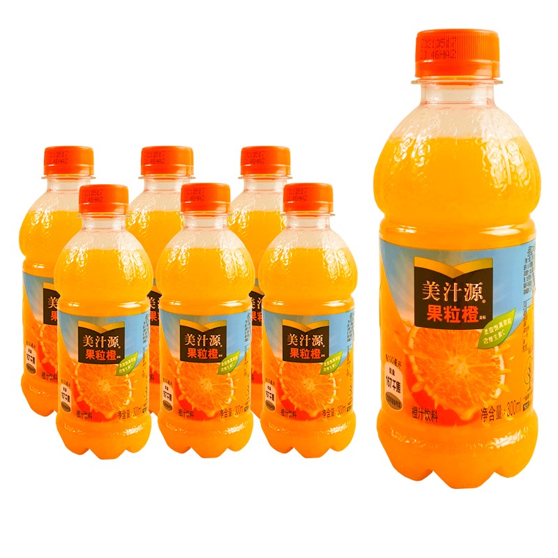 美汁源果粒橙300ml 橙味饮料 美汁源果粒橙300ml*6瓶