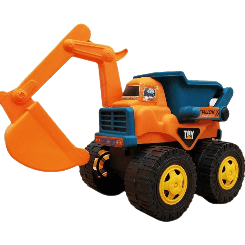【艺漾】大号挖倔机 推土机 男孩女孩儿童惯性工程车玩具 工厂直供 大号惯性挖掘机款