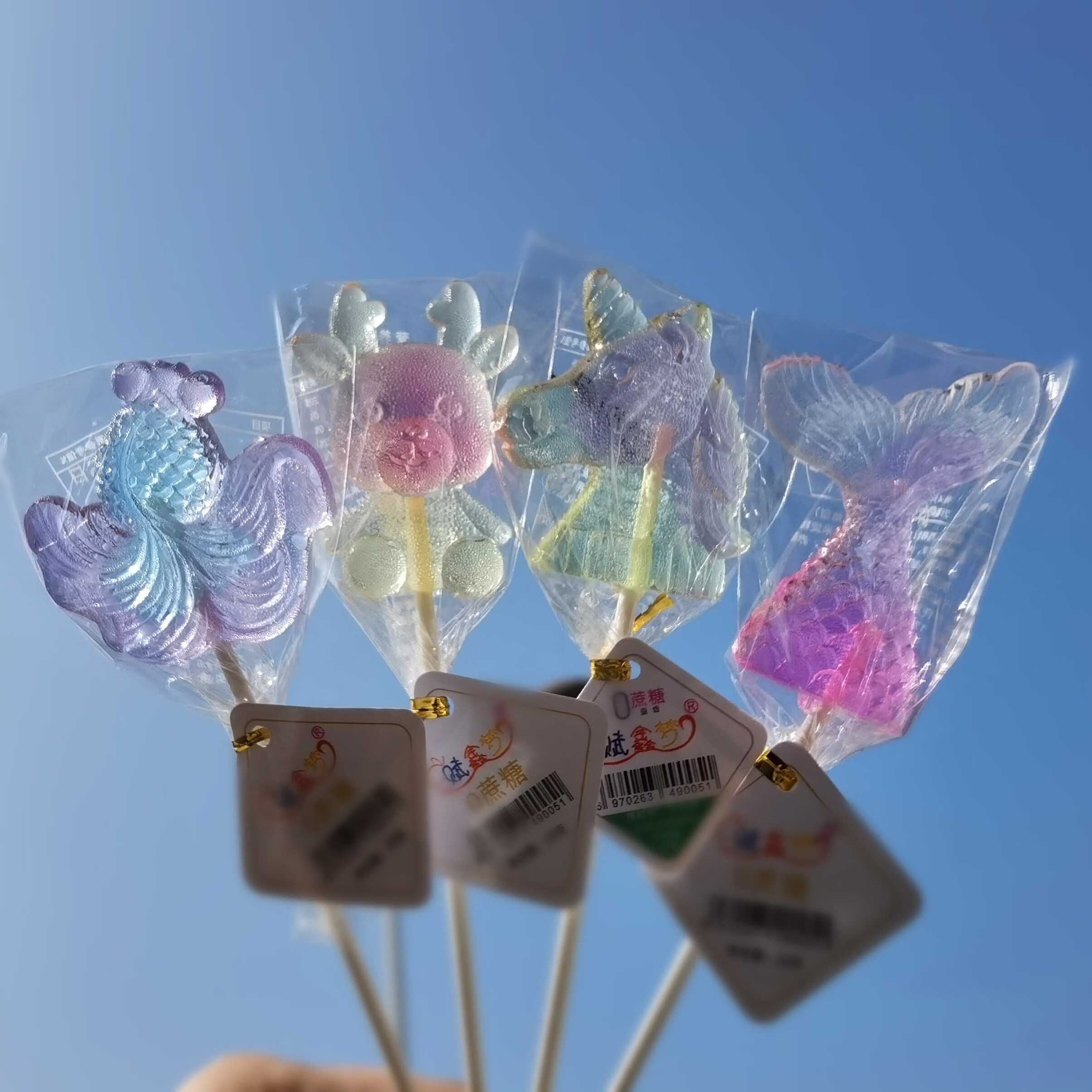 iosn水晶棒棒糖儿童礼物糖果礼品宝宝棒糖0蔗糖耐吃小零食木糖醇 水晶