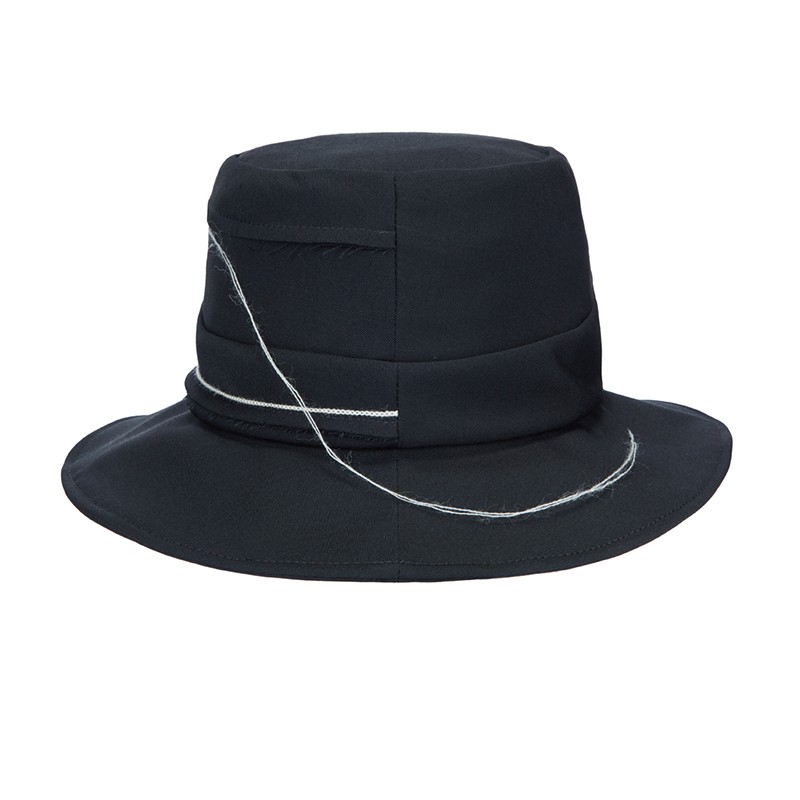 山本耀司 yohji yamamoto 女士不规则裁剪日系渔夫帽休闲帽子黑色 ym