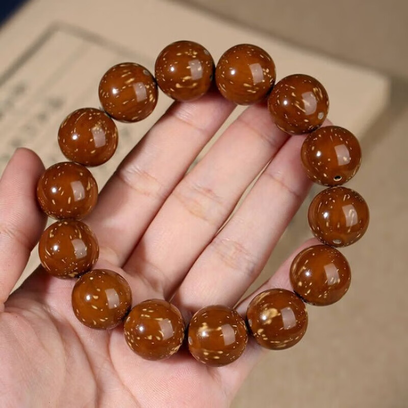 览日鸟紫金鼠手串光珠菩提子手串男女文玩佛珠正圆原籽手链 花皮紫金