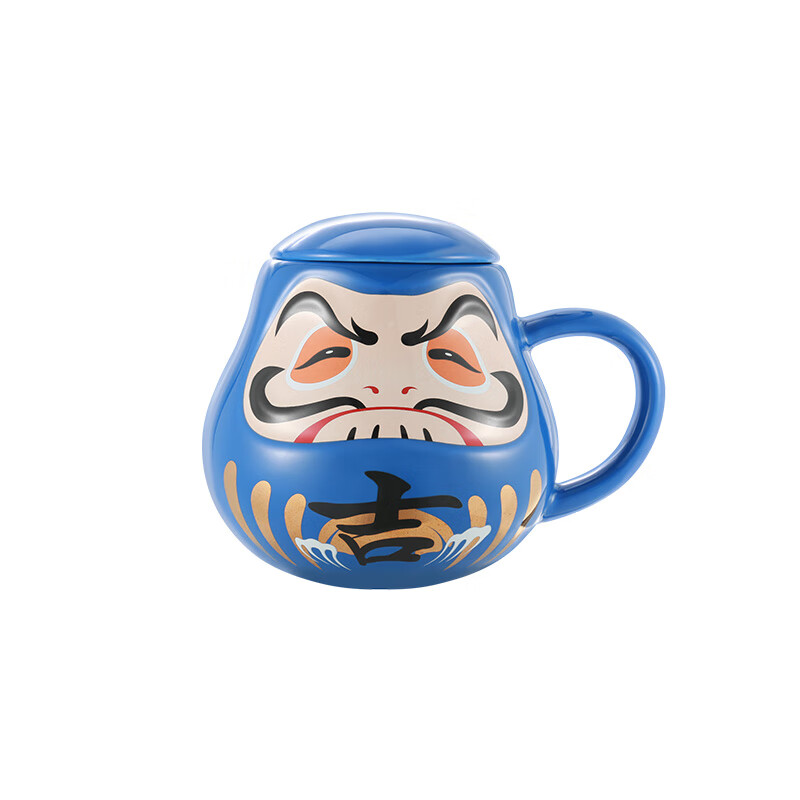 好沐音(haomuyin)阴阳师周边杯子手游达摩陶瓷杯便携可爱q版 饮水杯带