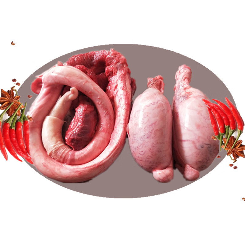 虎钢馋农家散养现杀新鲜黄牛鞭生牛宝牛蛋牛鞭整套切割3-5斤屠宰场