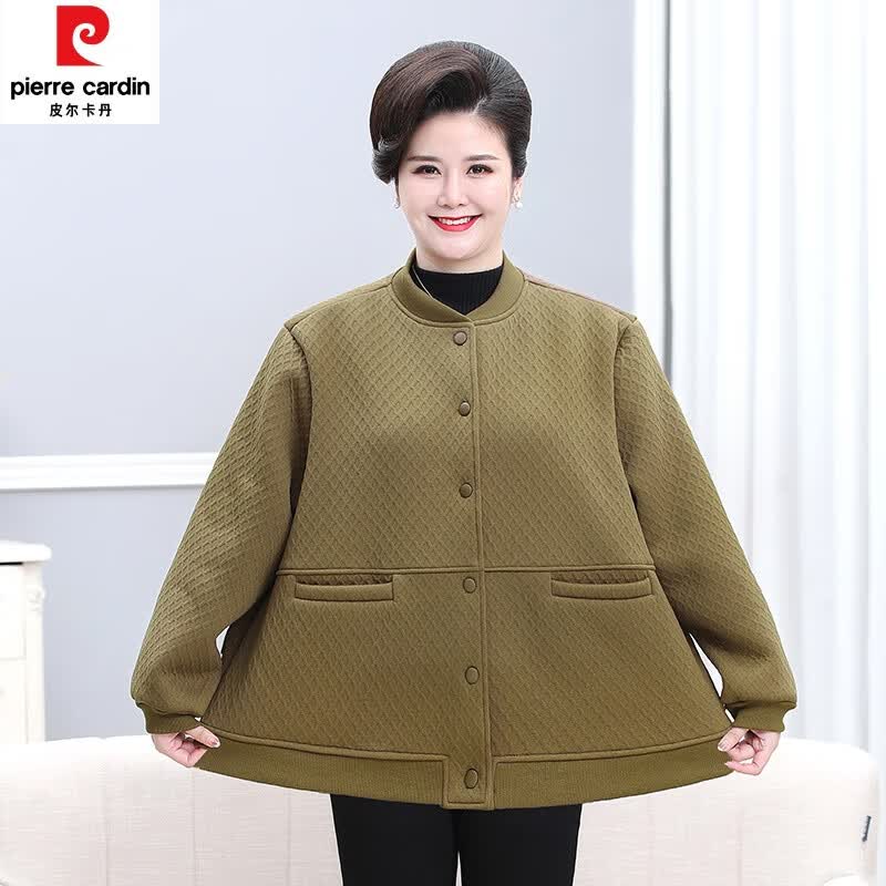 皮尔卡丹（pierre cardin）胖妈妈加肥加大码秋冬装加绒外套中老年外穿加厚200斤 秋香绿 3XL 建议120-140斤属于什么档次？