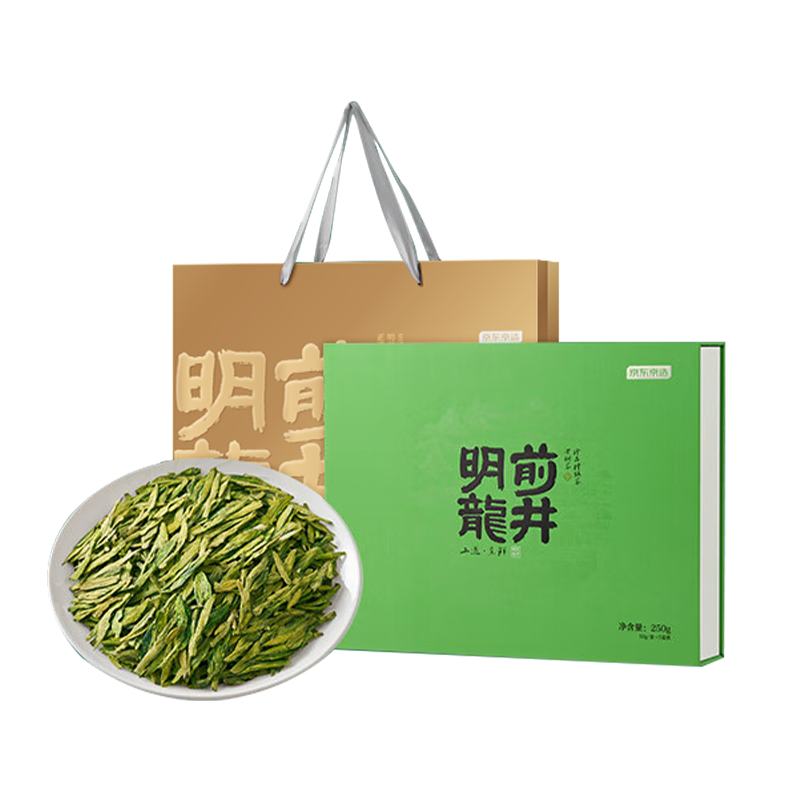 京東京造25新茶特級(jí)龍井禮盒地標(biāo)明前綠茶江南春茶葉送禮 自己喝自營(yíng)禮盒