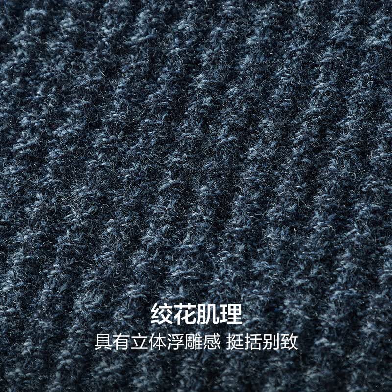 红豆羊毛衫男【厚款100%绵羊毛】华夫格肌理秋季男士毛衣套头 B1兰色 L 175/96B