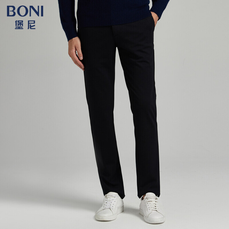 boni/堡尼休闲裤 男 商务男柔软舒适中青年男士休闲长裤子秋冬新款男
