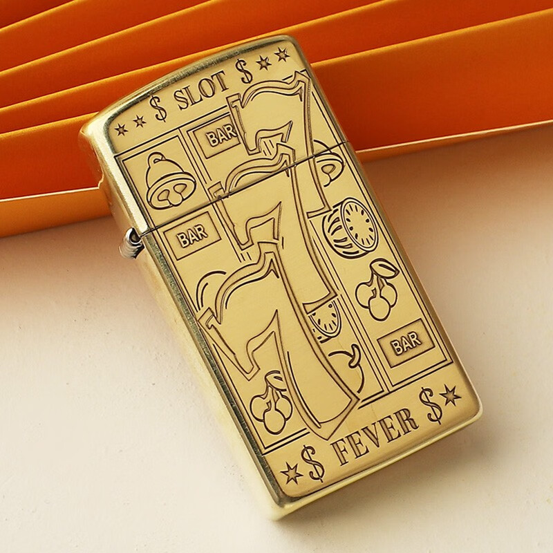 打火机纤巧窄机幸运777好运水果机 zp女士火机礼品送礼 幸运数字777