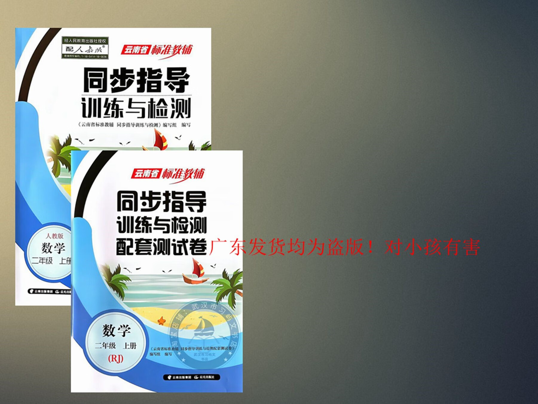 4本！小学二年级上册数学同步指导+配套试卷/无答案/ 心理健康教育 小学二年级