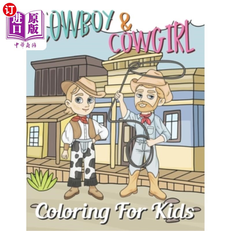 海外直订cowboy and cowgirl coloring for kids: fun and creative