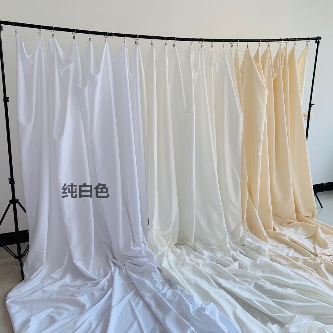 埠帝白色拍照背景布ins网红直播服装店拍摄装饰挂墙纯白布料摄影道具
