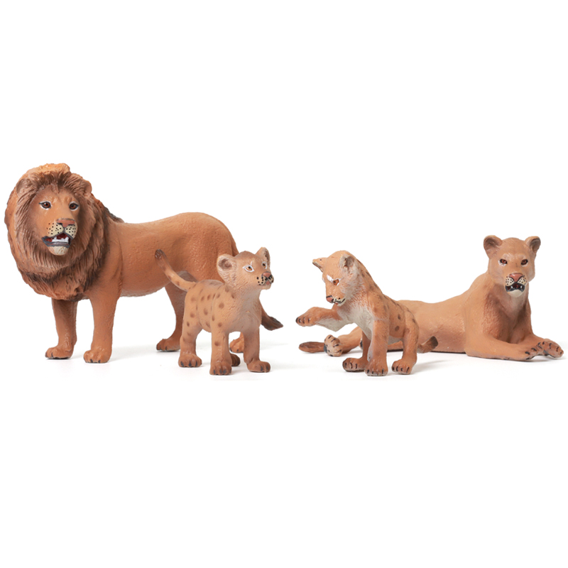 mechile仿真动物模型玩具动物一家套装动物园早教认知亲子互动 狮子一