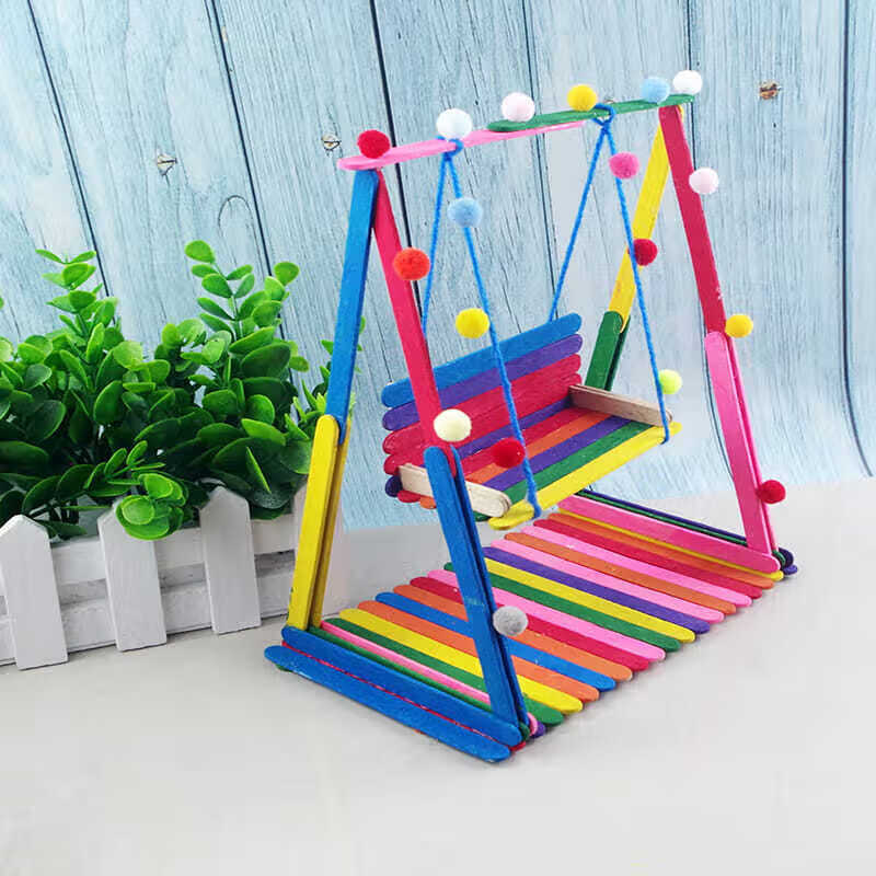 素界 儿童diy手工制作材料 科技小制作 小发明 创意彩虹秋千自制实验