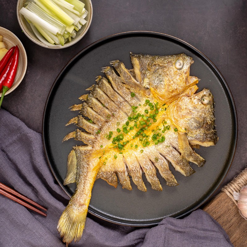 三都港调味黄鱼鲞3-5条 宁德大黄鱼生鲜海鲜黄花鱼冷冻烹饪鱼类食材海鱼 黄鱼鲞净重5条共1.75斤