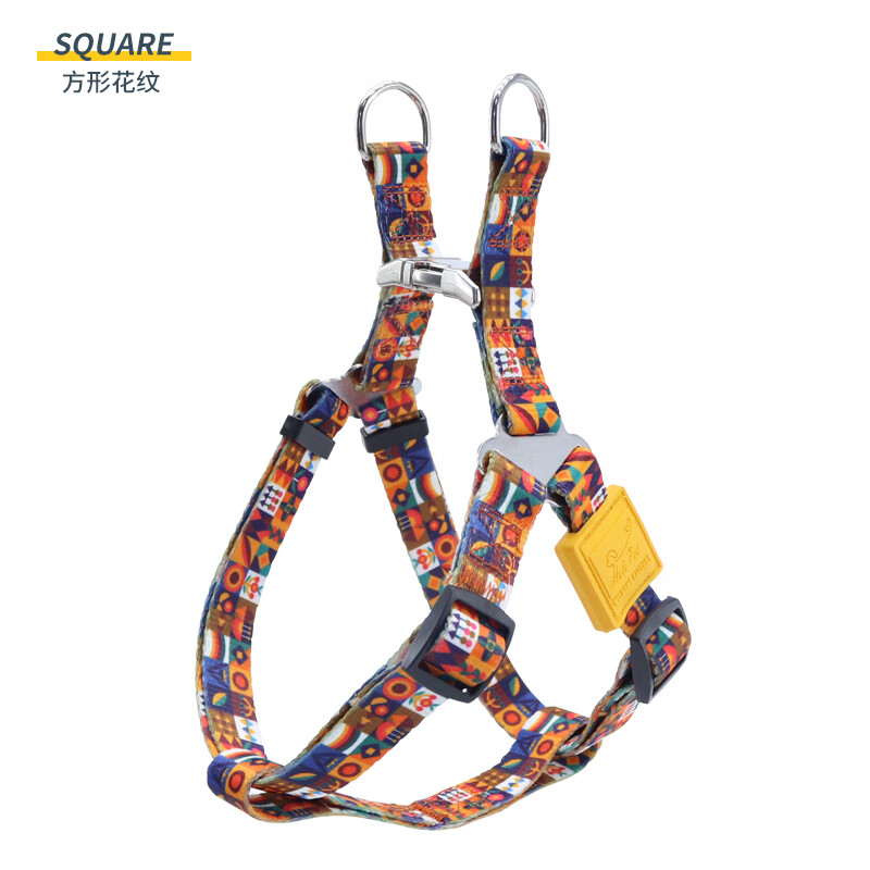 犬背心式防挣脱胸定制 方形花纹胸背 s-小型胸围25-35cm建议3-5kg选