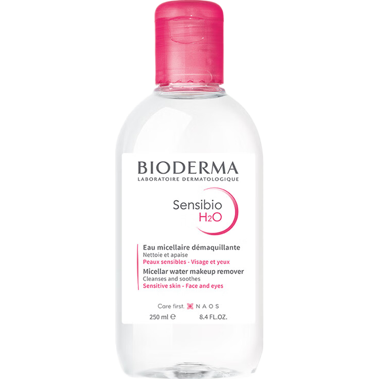 贝德玛（BIODERMA）粉水舒妍舒缓洁肤液250ml卸妆水敏感肌可用温和无需水洗可卸防晒