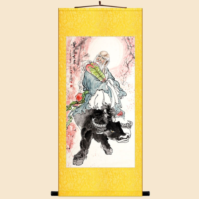 洺帆老子出关紫气东来高清老子骑牛出关图紫气东来道教道教人物神仙